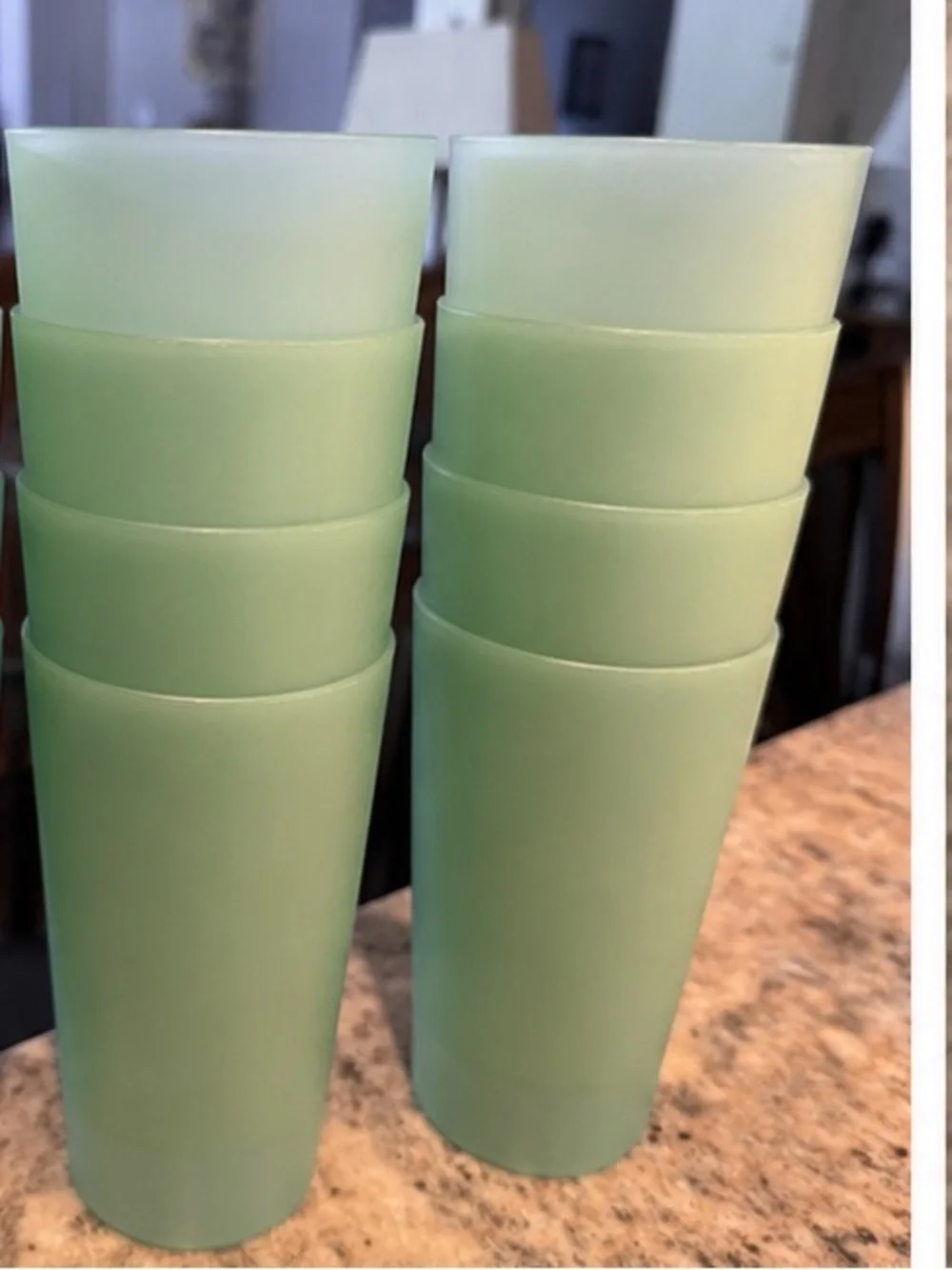 8pc Room Essentials Mint Green Stackable Plastic cups